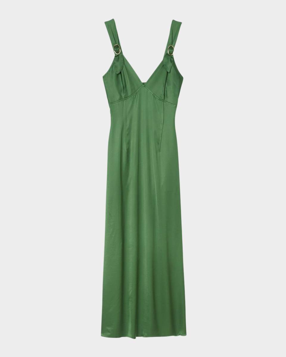 Cecile Buckle-Strap Midi Dress